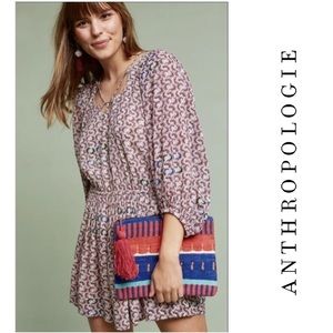 🆕 Anthropologie Holding Horses Raspberry Floral Romper. Underlined. NWT